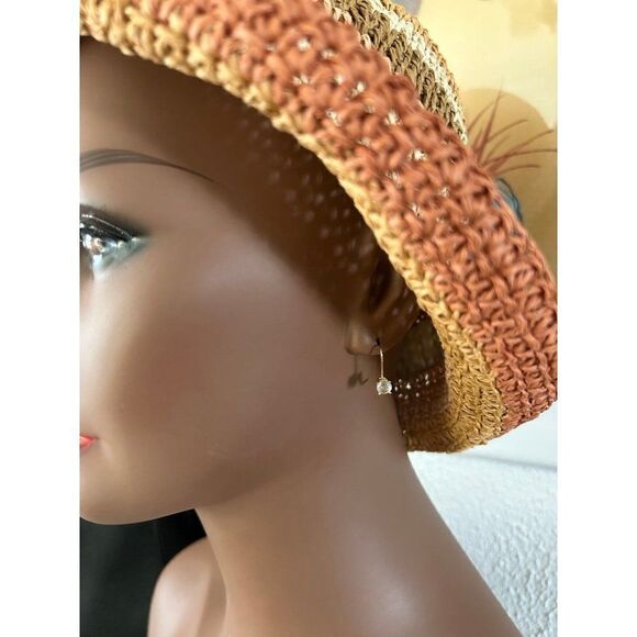 14k Gold Round Gem Earrings - Picture 10 of 10